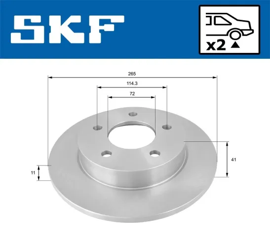 Bremsscheibe SKF VKBD 90740 S2 Bild Bremsscheibe SKF VKBD 90740 S2