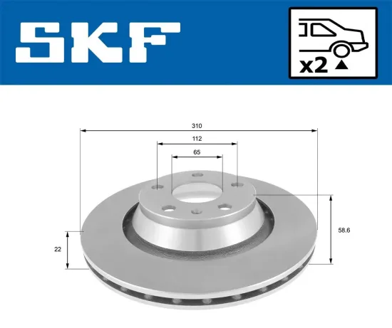 Bremsscheibe SKF VKBD 90782 V2 Bild Bremsscheibe SKF VKBD 90782 V2