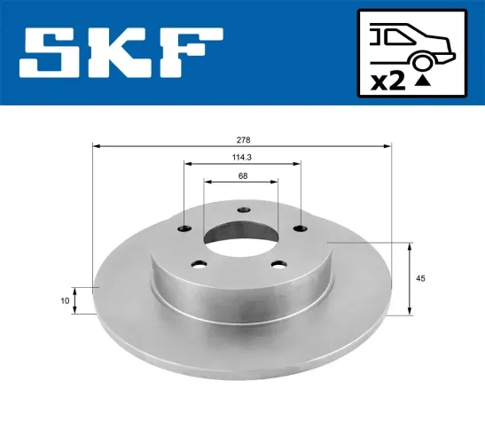 Bremsscheibe SKF VKBD 90800 S2 Bild Bremsscheibe SKF VKBD 90800 S2