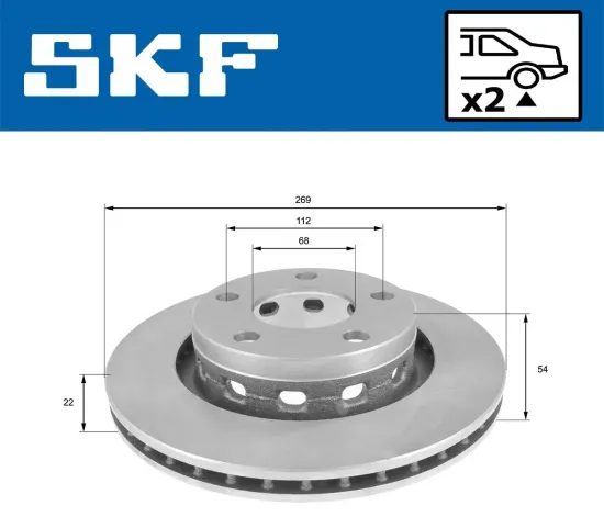 Bremsscheibe SKF VKBD 90832 V2 Bild Bremsscheibe SKF VKBD 90832 V2