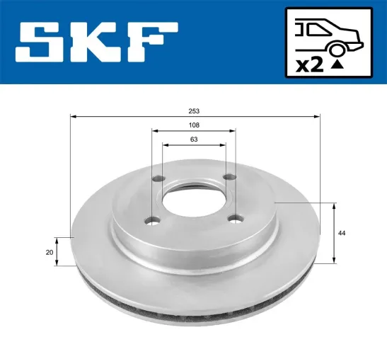 Bremsscheibe SKF VKBD 90847 V2 Bild Bremsscheibe SKF VKBD 90847 V2