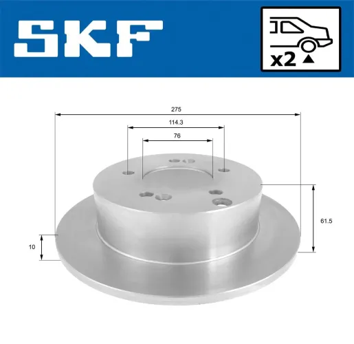 Bremsscheibe SKF VKBD 90868 S2 Bild Bremsscheibe SKF VKBD 90868 S2