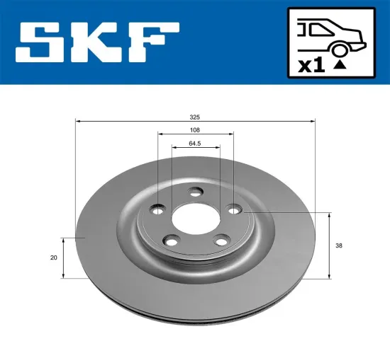 Bremsscheibe Hinterachse SKF VKBD 90897 V1 Bild Bremsscheibe Hinterachse SKF VKBD 90897 V1
