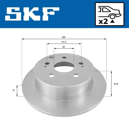 Bremsscheibe SKF VKBD 90920 S2 Bild Bremsscheibe SKF VKBD 90920 S2