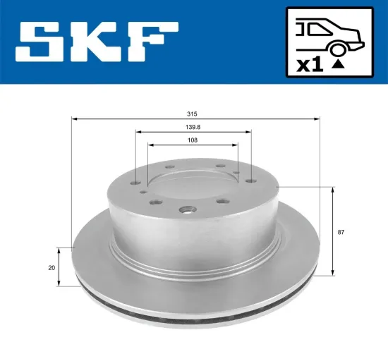 Bremsscheibe SKF VKBD 90933 V1 Bild Bremsscheibe SKF VKBD 90933 V1