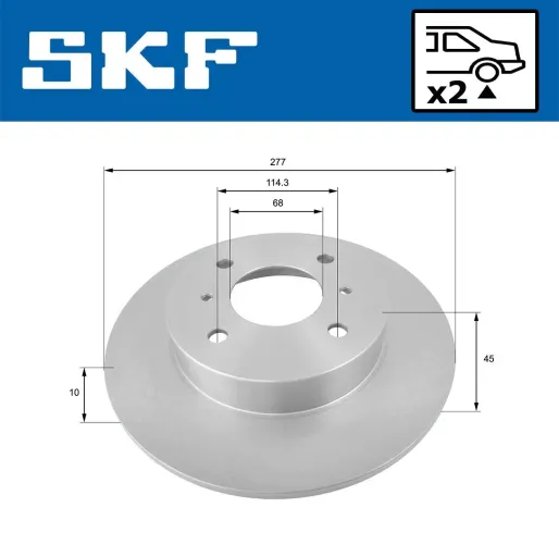 Bremsscheibe SKF VKBD 90967 S2 Bild Bremsscheibe SKF VKBD 90967 S2