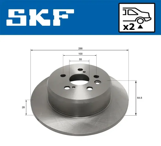 Bremsscheibe SKF VKBD 90969 S2 Bild Bremsscheibe SKF VKBD 90969 S2