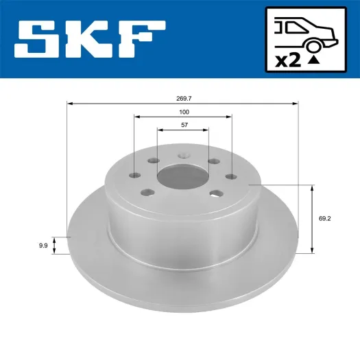 Bremsscheibe SKF VKBD 91020 S2 Bild Bremsscheibe SKF VKBD 91020 S2