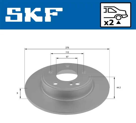 Bremsscheibe SKF VKBD 91065 S2 Bild Bremsscheibe SKF VKBD 91065 S2