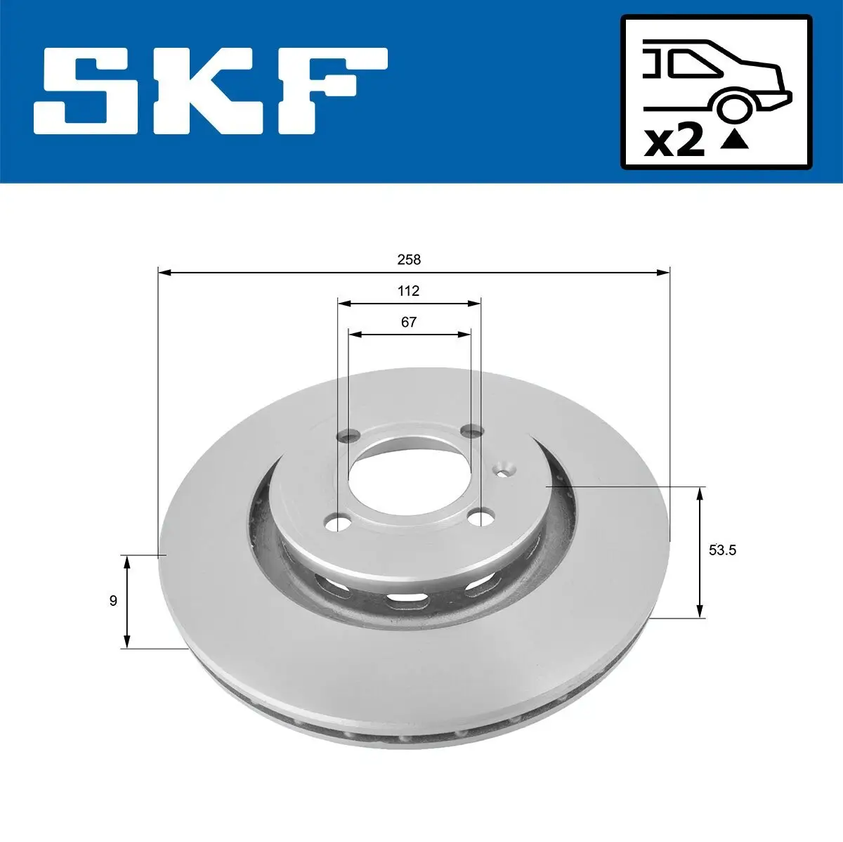 Bremsscheibe SKF VKBD 91131 S2 Bild Bremsscheibe SKF VKBD 91131 S2