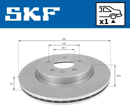 Bremsscheibe Hinterachse SKF VKBD 91157 V1 Bild Bremsscheibe Hinterachse SKF VKBD 91157 V1