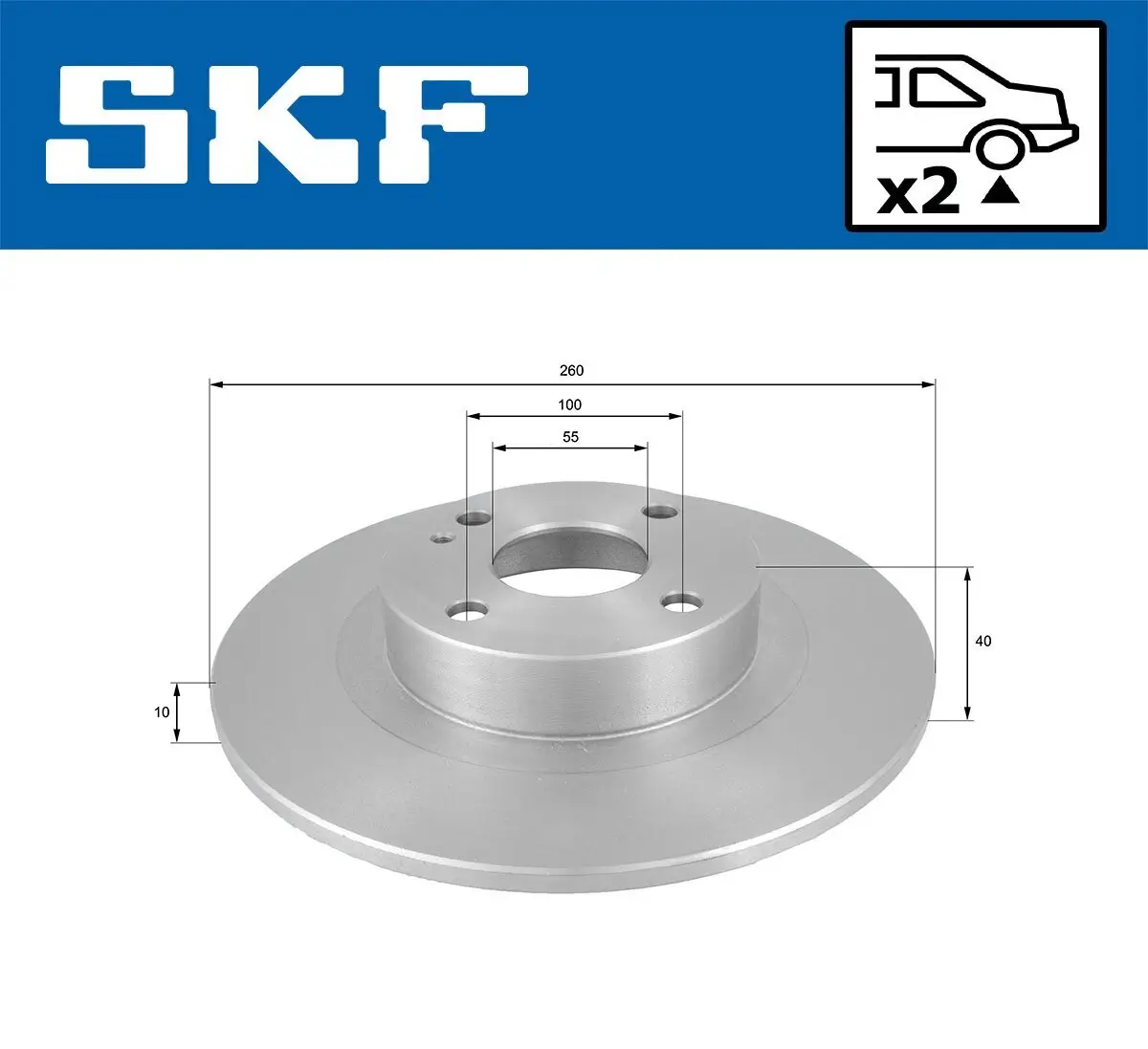 Bremsscheibe SKF VKBD 91188 S2 Bild Bremsscheibe SKF VKBD 91188 S2