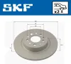 Bremsscheibe Hinterachse SKF VKBD 91193 S2 Bild Bremsscheibe Hinterachse SKF VKBD 91193 S2