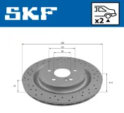 Bremsscheibe Hinterachse SKF VKBD 91226 V2