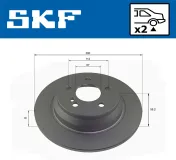 Bremsscheibe Hinterachse SKF VKBD 91256 S2