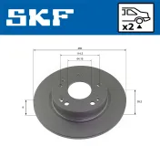Bremsscheibe Hinterachse SKF VKBD 91261 S2