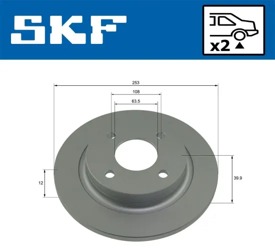 Bremsscheibe SKF VKBD 91279 S2 Bild Bremsscheibe SKF VKBD 91279 S2