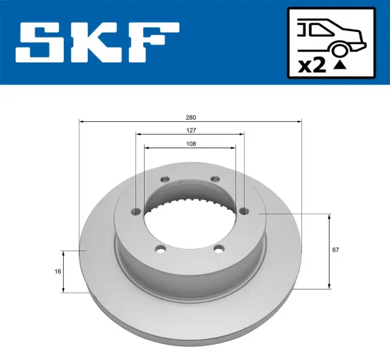 Bremsscheibe SKF VKBD 91285 S2 Bild Bremsscheibe SKF VKBD 91285 S2