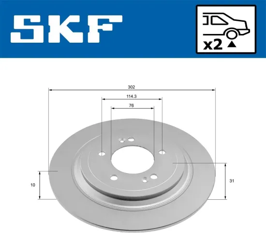 Bremsscheibe SKF VKBD 91323 S2 Bild Bremsscheibe SKF VKBD 91323 S2