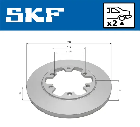 Bremsscheibe Hinterachse SKF VKBD 91331 S2 Bild Bremsscheibe Hinterachse SKF VKBD 91331 S2