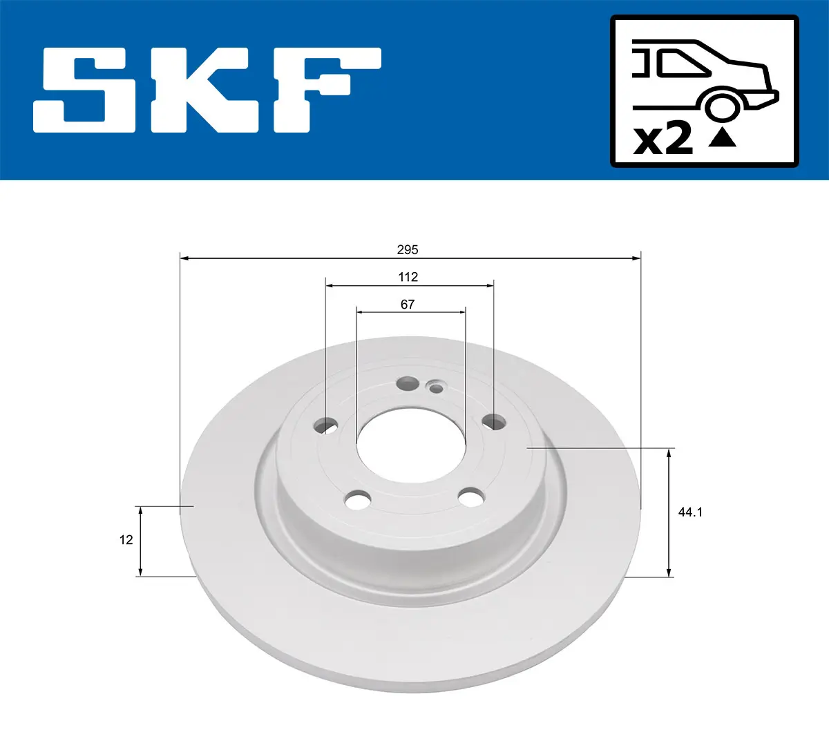 Bremsscheibe Hinterachse SKF VKBD 91381 S2