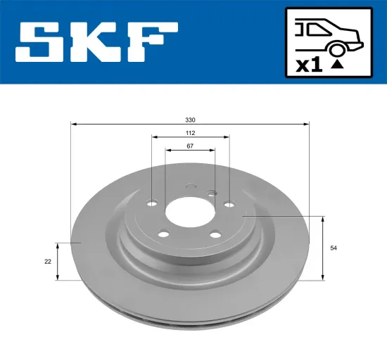 Bremsscheibe Hinterachse SKF VKBD 91426 V1 Bild Bremsscheibe Hinterachse SKF VKBD 91426 V1