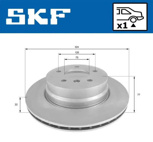 Bremsscheibe Hinterachse SKF VKBD 91430 V1 Bild Bremsscheibe Hinterachse SKF VKBD 91430 V1