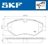 Bremsbelagsatz, Scheibenbremse Vorderachse SKF VKBP 80006 Bild Bremsbelagsatz, Scheibenbremse Vorderachse SKF VKBP 80006