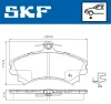 Bremsbelagsatz, Scheibenbremse Vorderachse SKF VKBP 80193 A Bild Bremsbelagsatz, Scheibenbremse Vorderachse SKF VKBP 80193 A