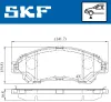Bremsbelagsatz, Scheibenbremse Vorderachse SKF VKBP 80239 A Bild Bremsbelagsatz, Scheibenbremse Vorderachse SKF VKBP 80239 A