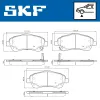 Bremsbelagsatz, Scheibenbremse Vorderachse SKF VKBP 80241 A Bild Bremsbelagsatz, Scheibenbremse Vorderachse SKF VKBP 80241 A