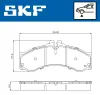 Bremsbelagsatz, Scheibenbremse SKF VKBP 80251 Bild Bremsbelagsatz, Scheibenbremse SKF VKBP 80251