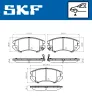 Bremsbelagsatz, Scheibenbremse SKF VKBP 80258 A Bild Bremsbelagsatz, Scheibenbremse SKF VKBP 80258 A