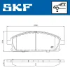 Bremsbelagsatz, Scheibenbremse SKF VKBP 80296 Bild Bremsbelagsatz, Scheibenbremse SKF VKBP 80296