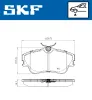 Bremsbelagsatz, Scheibenbremse Vorderachse SKF VKBP 80321 Bild Bremsbelagsatz, Scheibenbremse Vorderachse SKF VKBP 80321
