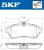 Bremsbelagsatz, Scheibenbremse SKF VKBP 80344 Bild Bremsbelagsatz, Scheibenbremse SKF VKBP 80344