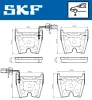 Bremsbelagsatz, Scheibenbremse Vorderachse SKF VKBP 80369 E Bild Bremsbelagsatz, Scheibenbremse Vorderachse SKF VKBP 80369 E