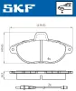 Bremsbelagsatz, Scheibenbremse SKF VKBP 80423 E Bild Bremsbelagsatz, Scheibenbremse SKF VKBP 80423 E