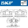 Bremsbelagsatz, Scheibenbremse Vorderachse SKF VKBP 80433 A Bild Bremsbelagsatz, Scheibenbremse Vorderachse SKF VKBP 80433 A