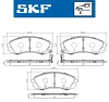 Bremsbelagsatz, Scheibenbremse SKF VKBP 80454 A Bild Bremsbelagsatz, Scheibenbremse SKF VKBP 80454 A