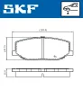 Bremsbelagsatz, Scheibenbremse SKF VKBP 80457 Bild Bremsbelagsatz, Scheibenbremse SKF VKBP 80457