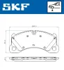 Bremsbelagsatz, Scheibenbremse Vorderachse SKF VKBP 80461 Bild Bremsbelagsatz, Scheibenbremse Vorderachse SKF VKBP 80461