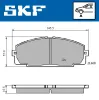 Bremsbelagsatz, Scheibenbremse Vorderachse SKF VKBP 80462 Bild Bremsbelagsatz, Scheibenbremse Vorderachse SKF VKBP 80462