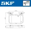 Bremsbelagsatz, Scheibenbremse Vorderachse SKF VKBP 80467 Bild Bremsbelagsatz, Scheibenbremse Vorderachse SKF VKBP 80467