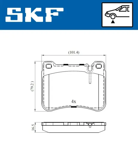 Bremsbelagsatz, Scheibenbremse SKF VKBP 80495 Bild Bremsbelagsatz, Scheibenbremse SKF VKBP 80495