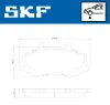 Bremsbelagsatz, Scheibenbremse SKF VKBP 80522 Bild Bremsbelagsatz, Scheibenbremse SKF VKBP 80522