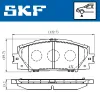 Bremsbelagsatz, Scheibenbremse Vorderachse SKF VKBP 80529 Bild Bremsbelagsatz, Scheibenbremse Vorderachse SKF VKBP 80529