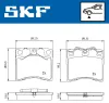 Bremsbelagsatz, Scheibenbremse SKF VKBP 80536 Bild Bremsbelagsatz, Scheibenbremse SKF VKBP 80536