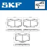 Bremsbelagsatz, Scheibenbremse SKF VKBP 80537 A Bild Bremsbelagsatz, Scheibenbremse SKF VKBP 80537 A