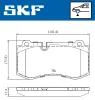 Bremsbelagsatz, Scheibenbremse Vorderachse SKF VKBP 80549 Bild Bremsbelagsatz, Scheibenbremse Vorderachse SKF VKBP 80549